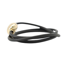 将图像加载到图库查看器中，LOEWE Pebble Bracelet BlackJJ07240X01 Leather Gold Plated
