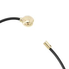 将图像加载到图库查看器中，LOEWE Pebble Bracelet BlackJJ07240X01 Leather Gold Plated
