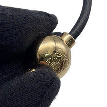 将图像加载到图库查看器中，LOEWE Pebble Bracelet BlackJJ07240X01 Leather Gold Plated
