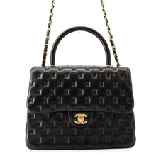 Load image into Gallery viewer, CHANEL Cross-stitch 2-way Handbag BlackA98724 Lambskin

