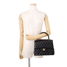 Load image into Gallery viewer, CHANEL Cross-stitch 2-way Handbag BlackA98724 Lambskin
