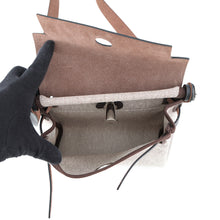 将图像加载到图库查看器中，HERMES Herbag zip Ecru/Ebene Toile H Vache Hunter Leather Size Mini

