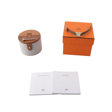 Load image into Gallery viewer, HERMES H Watch Mini W20mm Gold Plated Swift Leather(Etoupe) Silver Oparin DialHH1.101
