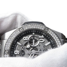 将图像加载到图库查看器中，HUBLOT HUBLOT Big Bang Unico Titanium Diamond W44mm TI Rubber Skeleton / Silver Dial421.NX.1170.RX.1104
