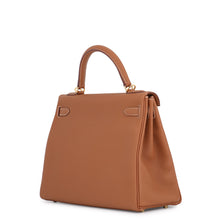 将图像加载到图库查看器中，HERMES Kelly Retourne Gold Togo Leather Size 32
