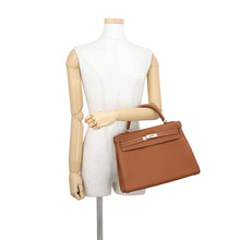将图像加载到图库查看器中，HERMES Kelly Retourne Gold Togo Leather Size 32
