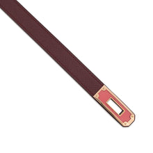 Load image into Gallery viewer, HERMES Kelly Belt Size 18 Bordeaux/Rose Azalee Epsom
