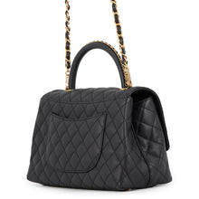Load image into Gallery viewer, CHANEL Matelasse Coco Handle 2WAYHandbag BlackA92991 Caviar Leather Size 29

