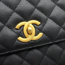 Load image into Gallery viewer, CHANEL Matelasse Coco Handle 2WAYHandbag BlackA92991 Caviar Leather Size 29
