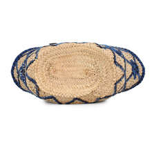 Load image into Gallery viewer, LOEWE William De Morgan Collaboration Animal Basket Bag Natural/Blue/Navy Raffia Leather Size Large
