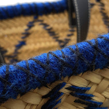 Load image into Gallery viewer, LOEWE William De Morgan Collaboration Animal Basket Bag Natural/Blue/Navy Raffia Leather Size Large
