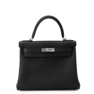 HERMES Kelly Retourne Black Togo Leather Size 28