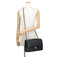 将图像加载到图库查看器中，CHANEL Matelasse W-flap Chain Shoulder BlackA58600 Lambskin Size 30
