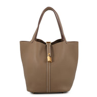HERMES Picotin Lock Etoupe Taurillon Clemence Size MM
