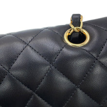 Load image into Gallery viewer, CHANEL Classic Matelasse Double Flap Chain Shoulder Bag BlackA01112-Y01295-94305 Lambskin Size 25
