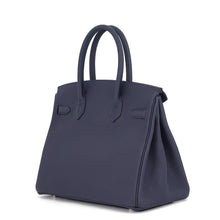 将图像加载到图库查看器中，HERMES Birkin Blue Nuit Togo Leather Size 30
