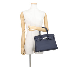 将图像加载到图库查看器中，HERMES Birkin Blue Nuit Togo Leather Size 30
