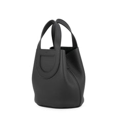 将图像加载到图库查看器中，HERMES In the loop Black Taurillon Clemence Swift Leather Size 18
