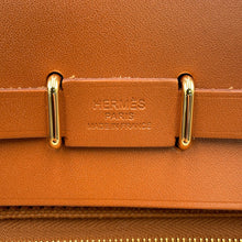 Load image into Gallery viewer, HERMES Herbag zip Fauve Toile Military Vache Hunter Leather Size Mini
