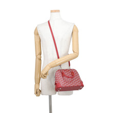 Load image into Gallery viewer, GOYARD Vendome Handbag Red PVC Calf Leather Wood Size Mini
