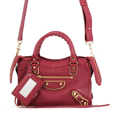 Load image into Gallery viewer, BALENCIAGA Classic Metallic Edge City 2WAY Handbag New Griotte390160 Leather Size Mini
