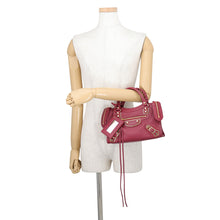 Load image into Gallery viewer, BALENCIAGA Classic Metallic Edge City 2WAY Handbag New Griotte390160 Leather Size Mini
