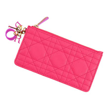 Load image into Gallery viewer, Dior Cannage Card Case Japan Limited Edition Warm FuchsiaS04784NEE_M15F Lambskin
