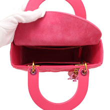 将图像加载到图库查看器中，Dior Lady Dior Canage Warm FuchsiaM05314NEE_M15F Lambskin Size Small
