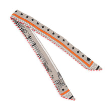 Load image into Gallery viewer, HERMES Twilly Doll Candy HERMES Paris Station Grease Sandle / Orange / Black Silk100%
