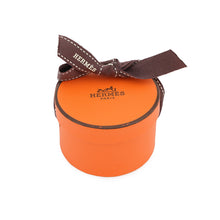 Load image into Gallery viewer, HERMES Twilly Doll Candy HERMES Paris Station Grease Sandle / Orange / Black Silk100%
