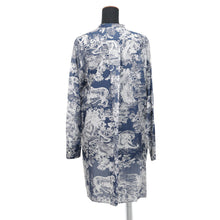 将图像加载到图库查看器中，Dior DIORIVIERA Toile de Jouy Collarless Long-Sleeve Shirt Size 38 Blue/White221B54A3846 Cotton100%
