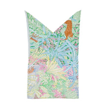 将图像加载到图库查看器中，HERMES Petit H Furoshiki Fauve Le Tropical Blue/Vert/JauneSoufre Silk100% Size PM
