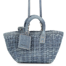 Load image into Gallery viewer, BALENCIAGA Bistro Basket with Strap Blue671342 Denim Size XS
