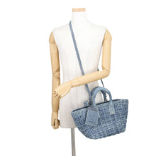 Load image into Gallery viewer, BALENCIAGA Bistro Basket with Strap Blue671342 Denim Size XS
