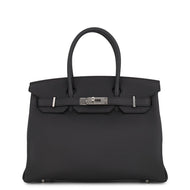 HERMES Birkin Black Togo Leather Size 30