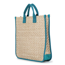 Load image into Gallery viewer, GUCCI Children's Tote Bag Beige/Cyan605831 Straw Canvas
