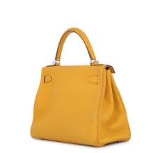 Load image into Gallery viewer, HERMES Kelly Retourne Jaune Ambre Togo Leather Size 28
