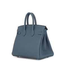 Load image into Gallery viewer, HERMES Birkin Blue Tempete Togo Leather Size 25
