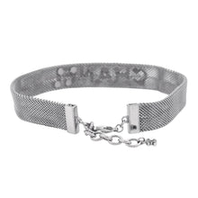 将图像加载到图库查看器中，CHANEL Logo Mesh Choker Metal
