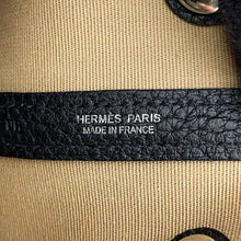 Load image into Gallery viewer, HERMES Garden Party Trench/Black Toile Officier Negonda Leather Size TPM
