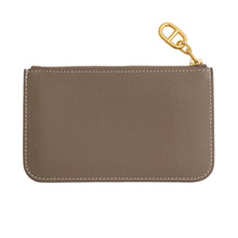 将图像加载到图库查看器中，HERMES Zip Ango Chaine d'Ancre Card Case Etoupe Evercolor
