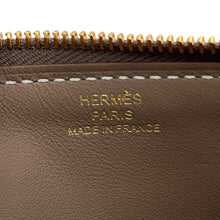 将图像加载到图库查看器中，HERMES Zip Ango Chaine d'Ancre Card Case Etoupe Evercolor

