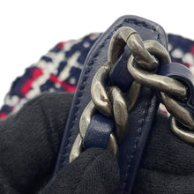 Load image into Gallery viewer, CHANEL CHANEL19 Round Chain Shoulder Bag Navy/Pink/WhiteAP0945 Tweed
