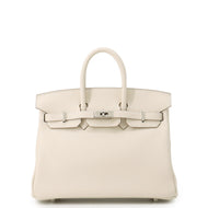 HERMES Birkin Craie Swift Leather Size 25