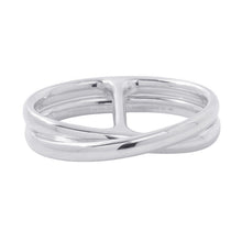 将图像加载到图库查看器中，HERMES Chaine d'Ancre Punk Double Ring Size 51/#11 SV925

