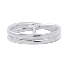 将图像加载到图库查看器中，HERMES Chaine d'Ancre Punk Double Ring Size 51/#11 SV925
