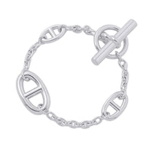 将图像加载到图库查看器中，HERMES Chaine d'Ancre Farandole Bracelet Size SH SV925
