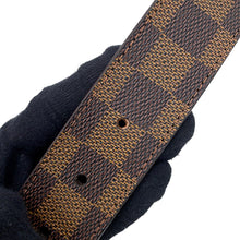 将图像加载到图库查看器中，LOUIS VUITTON Belt・Inventour Reversible Size 95/38 BrownM9677 Damier Ebene Canvas
