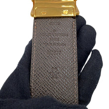 将图像加载到图库查看器中，LOUIS VUITTON Belt・Inventour Reversible Size 95/38 BrownM9677 Damier Ebene Canvas

