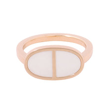 将图像加载到图库查看器中，HERMES Chaine d'Ancre Verso Ring Size 53/#13 K18PG WhiteCeramic
